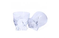 China Handmade Engraved Stemless Wine Glasses Glassware Liquor Cup Twist supplier