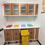 Adjustable Hospital Storage Cabinet With Three Section Slider for sale