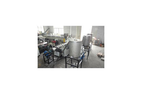 PVC Double Screw Granule Plastic Machine , Hot Cutting Plastic Pelletizer Extruder
