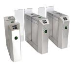 24V DC Motor Acrylic Glass Sliding Turnstile Barrier Gate CE for sale