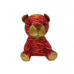 Artificial Chinese Style Tiger Plush Doll With Golden Embroidery Thread for sale