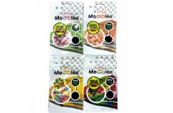 China Gummies 300mg Three Side Seal Bag Biodegradable ziplockk Plastic Bags With Handle Hole supplier