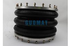 China Flange Connection Air Suspension Spring 3H480312 Triple Convoluted Rubber Air Bellows supplier