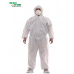 CE Approved Waterproof Anti-bacterial Disposable use Coverall With Hood And Feetcove