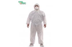 China CE Approved Waterproof Anti-bacterial Disposable use Coverall With Hood And Feetcove supplier