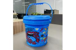 China Round Plastic Food Grade Buckets Small With Convenient Handle supplier