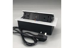 China Table Mounted Dual Usb Charger Media Hidden Pop Up Socket supplier