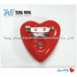Heart Shaped Flashing LED Badges For Festival Items , Party Flashing Items