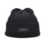 Unisex 54cm Embroidered Winter Hats Blank Custom Label Cuffed Plain Knitted Beanie for sale