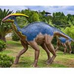 Theme Park  Realistic Animatronic Dinosaur Parasaurolophus With Movement And Sound