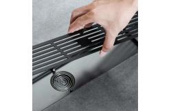 China Matte Silver Stainless Steel Linear Shower Drain With Removable Pattern Grate supplier