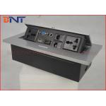 7Mm Thickness Hidden Desk Pop Up Sockets , Multi Function Socket Box Rectangular