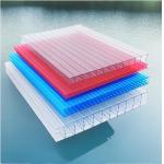 SGS Verified Weather Resistant Polycarbonate PC 3-4 Twin Wall Hollow Green Sheet With Anti-UV for sale
