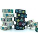 Stationary Metallic Acid Free Adhesive Waterproof Glitter Film 15mm Masking Tape for sale