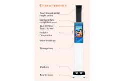 China Ultrasonic Smart Body Fat Analyzer Scale Height Weight 205cm supplier