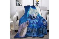 China 3D Polyester Plush Soft Printed Flannel Blanket For Hotel supplier