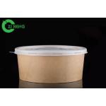 Moisture Resistant Large Paper Dessert Bowls Flexo Printing Logo For Hotel for sale