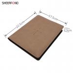 Sewing Binding PU Leather Power Bank Notebook Waterproof Padfolio Organizer
