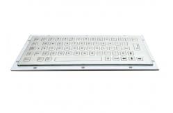 China Compact IP65 Industrial Mini Keyboard 64 Keys Stainless Steel Brushed supplier