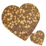Heart-Shaped Cork Coasters Placemat with Cork Fabric High resilience for sale