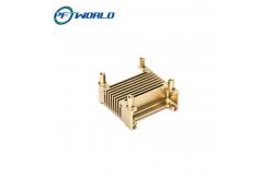 China Precision CNC Gold Plating Aluminum Parts Machined Radiator Parts supplier