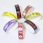 PP Synthetic Paper Wristband Logo Printed Water/Sweat Resistant for Event Entry