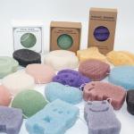 Large Natural Baby Bath Sponge Vegan Bamboo Charcoal Konjac Facial Sponge for sale