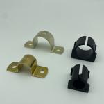 High Temperature Resistent Gold Zinc Pipe Omega Cushion Clamps for sale