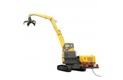 China Bulk Material Handling Equipment / Dual Power Hydraulic Track Material Handler Crane Grab supplier