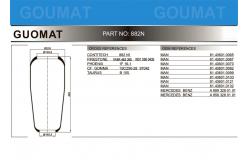 China 1R4R465260 FIRESTONE CF GOMMA 1SC250-28 Bus Air Spring For MAN 81436010099 supplier