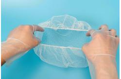 China Anti Dust Disposable Nylon Honeycomb Hairnet With Latex Free Elastic rubber supplier