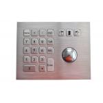 Vandalism Stainless Steel Trackball Pointing Devicel With Integrated Numeric Keypad for sale