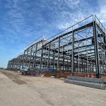 Anti Fire Prefab Steel Frame House , Industrial Steel Frame Building Factory for sale