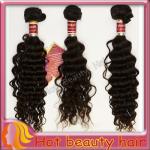 Weft Deep Wave Peruvian Virgin Remy Human Hair Extensions Black 14 - 28