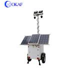 Mobile Sentry Surveillance Trailers Mobile Solar Tower Telescopic Mast 10ft- 20ft for sale