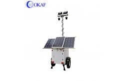 China Mobile Sentry Surveillance Trailers Mobile Solar Tower Telescopic Mast 10ft- 20ft supplier