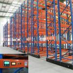 Safty Motorized Mobile Racking System , Steel Industrial Warehouse Storage Racks