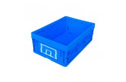 China Stable Blue Collapsible Plastic Containers / Folding Plastic Crates supplier