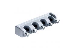 China 5 Position Cleaning Tool Holder 6 Hooks Wall Mount Broom Holder 447g supplier