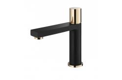 China 25mm Ceramic Cartridge Black Wash Basin Taps supplier