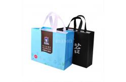 China Breathable PP Non Woven Polypropylene Tote Bags Tearproof Blue And Black supplier