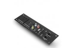 China USB Charging Office Station Screen Socket / Aluminum Power Panel Socket supplier
