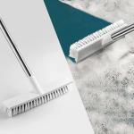 2 In 1 Stiff Bristle Floor Scrub Brush With Long Handle 15.7 To 45.6 26cm Wide for sale