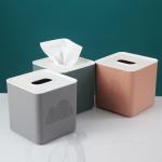 159g Plastic PP Square Bedroom Paper Tissue Box Non Burr 13cm for sale