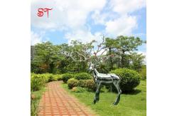 China Indoor Rangifer tarandus Modern Garden Stainless reindeer Steel Metal Sculpture supplier