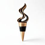 Abstract Metallic Wine Stopper Artistic Flowing Design for sale