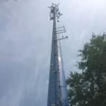 100ft Monopole Steel Tower Mobile Cell Phone Tapered / Flanged for sale