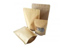 China Reusable Snack Bag Packaging Custom Printed Kraft Food Stand Up Pouch SGS Certificated supplier