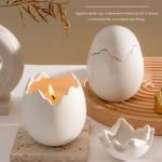 Egg Shape Ceramic Candle Containers Multifunctional For Home Decoration for sale