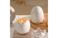 China Egg Shape Ceramic Candle Containers Multifunctional For Home Decoration supplier